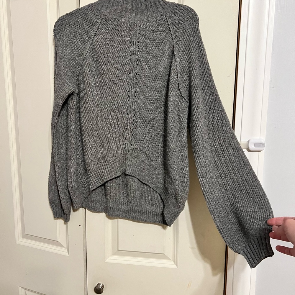 Pink Rose Charcoal Turtleneck Sweater